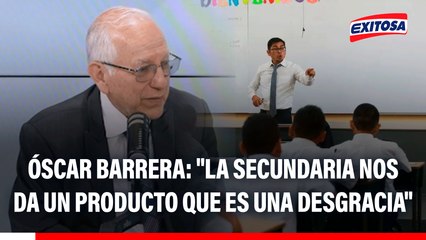 Ocho millones de peruanos no terminaron el colegio: "La secundaria nos da un producto que es una desgracia", asegura exministro de Educación