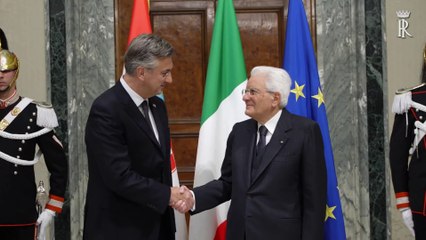 Mattarella riceve al Quirinale il premier croato Plenkovic