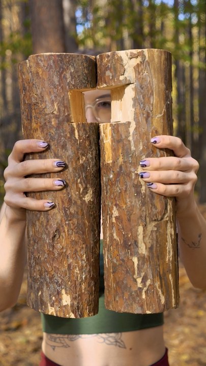 Brave girls show how to stay warm in the forest. 🔥