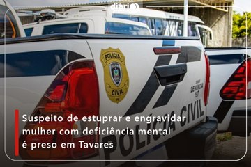 Suspeito de estuprar e engravidar mulher com deficiência mental é preso em Tavares