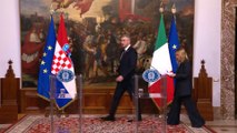 Meloni - Dichiarazioni alla stampa con il Primo Ministro della Croazia, Andrej Plenković (19.11.25)