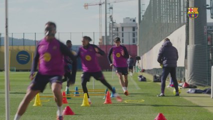 Entrenamiento FC Barcelona hoy a dos días del regreso al Spotify Camp Nou