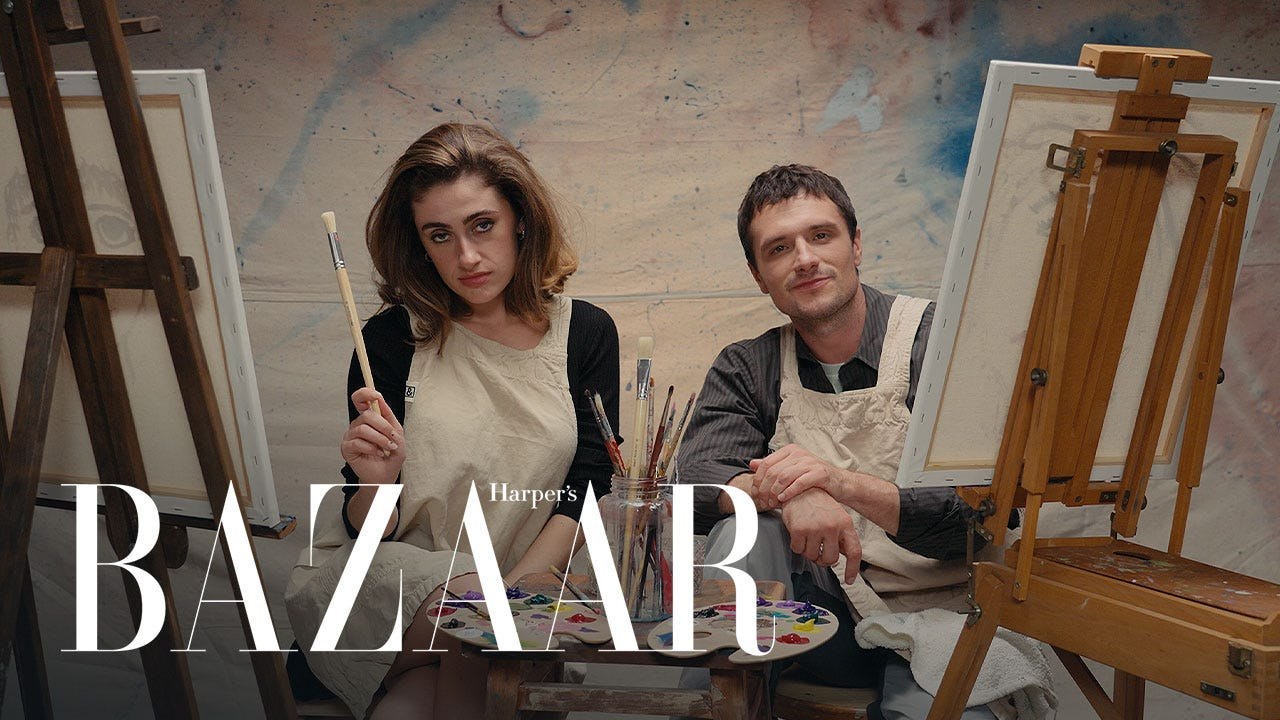Rachel Sennott & Josh Hutcherson Get Creative Talking 'I Love LA' | Portrait Mode | Harper’s Bazaar