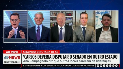 Carlos Bolsonaro defende candidatura de Carol de Toni ao Senado por SC após críticas