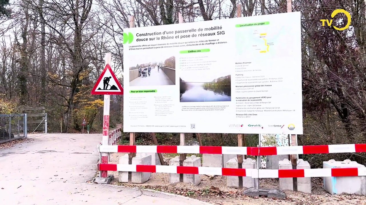 Sujet: Le chantier de la passerelle Onex-Vernier reprend !