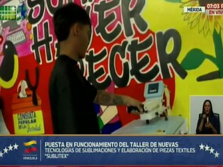 Mérida | Inauguran el taller de nuevas tecnologías Sublitex en la Comuna Joven Valle de Chama