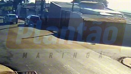 Câmera registra tentativa de homicídio; A vítima foi encaminhada a Santa Casa de Maringá 