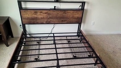 Best Queen Metal Platform Bed Frame with 4 Storage Drawers.!