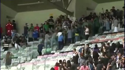 VÍDEO: Aulão em estádio, com cerca de 20mil alunos, termina com pancadaria