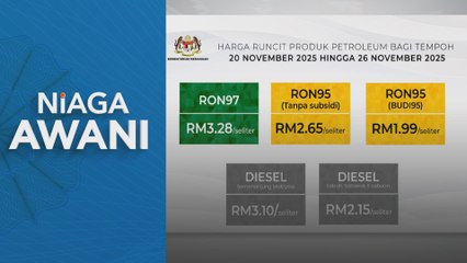 Harga runcit petrol RON97, diesel di Semenanjung naik tiga sen