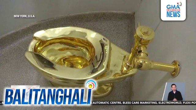 Golden Inodoro na mahigit 100 kilograms ang bigat, naisubasta nang $12-M o katumbas ng mahigit P700-M | Balitanghali