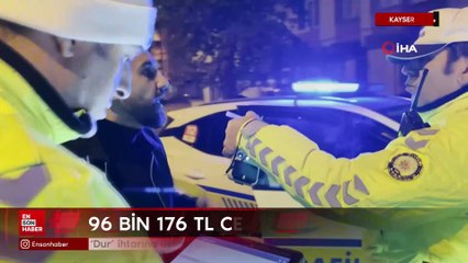 Kayseri'de ‘dur’ ihtarına uymayan alkollü sürücünün rahatlığı pes dedirtti