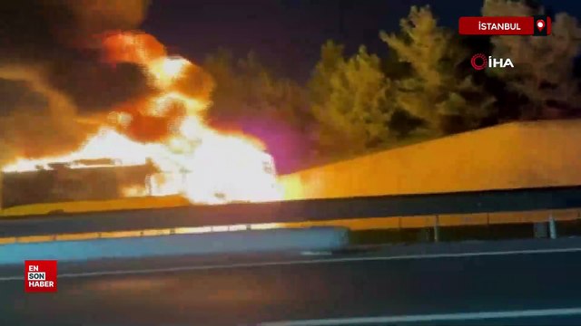 Eyüpsultan Kemerburgaz yolunda İETT otobüsünde yangın çıktı