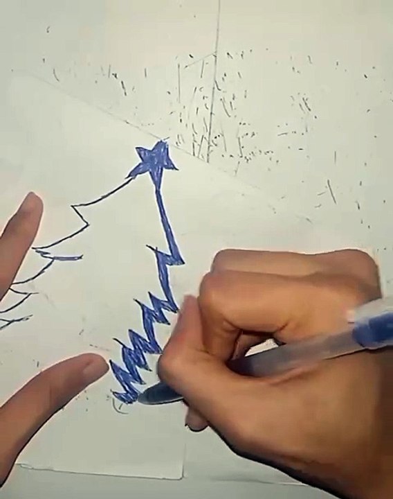 Christmas Doodle Art Drawing 🎄🎁⛄