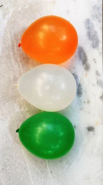 Indian Flag Colour Water Balloons Popping Reverses Satisfying