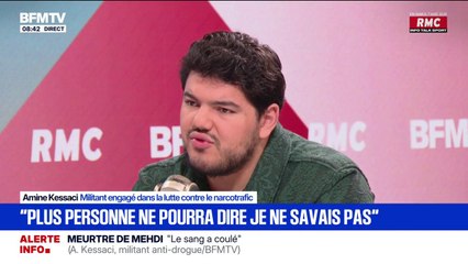 Narcotrafic: "Toutes les personnes qui sont amenées à prendre la parole sont menacées", affirme Amine Kessaci