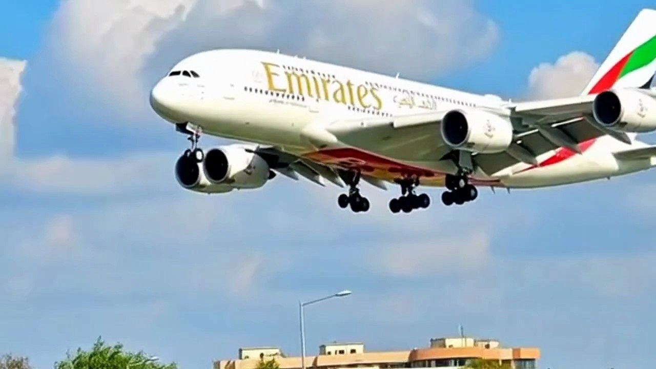 Emirates A380 Landing 😱✈️ You Won’t Believe How Close! 🔥👀
