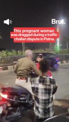 Police officer rams scooty on pregnant woman