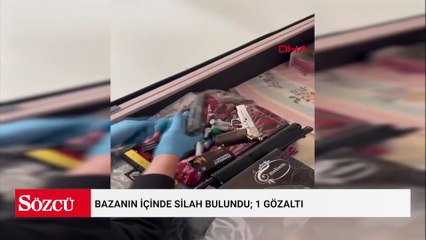 Bazanın içinde silah bulundu; 1 gözaltı