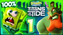 Spongebob Titans of the Tide 100% Walkthrough Part 1 (PS5) Goldfish Island
