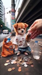 Emotional 😭 short story of poor puppy#viral#shorts#shortvideo#dailymotion#ai