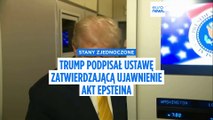 Trump podpisał ustawę zatwierdzającą ujawnienie akt Epsteina