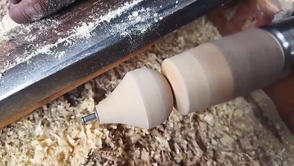 wood turning a speed spin top _DIY wooden spinning top_WooDGooD_HD