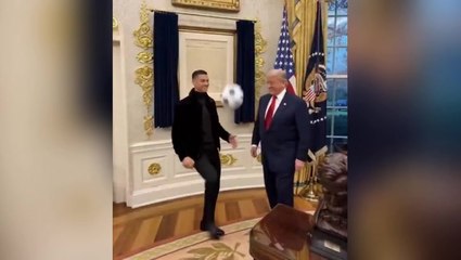 Trump and Ronaldo play football at White House in bizarre AI video