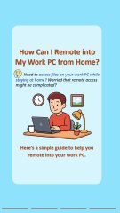 Work From Home? Remote Into Work PC Now! ⚡