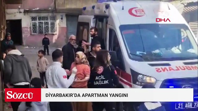 Diyarbakır'da apartman yangını: 13 kişi dumandan etkilendi