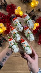 Bonhommes de neige en apéro