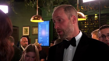 Prince William speaks with Jessie J at Royal Variety