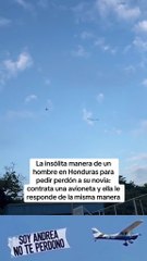 “¡Andrea, perdóname!”: un romance tomó los cielos de Honduras (VIDEO)