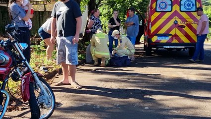 Motociclista fica ferido em colisão entre moto e caminhonete no Bairro Universitário