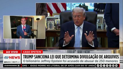 Caso Epstein: Trump sanciona lei que determina divulgação de arquivos