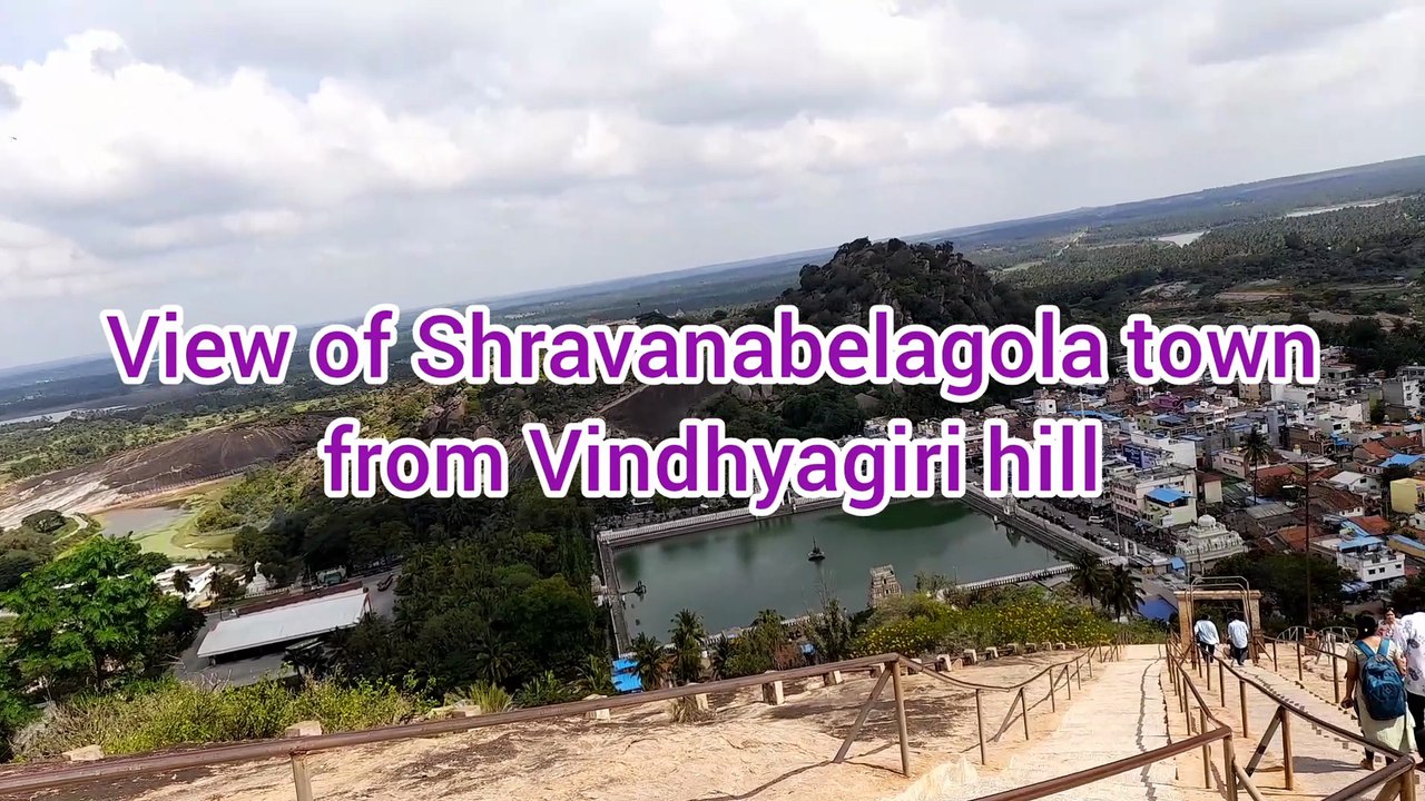 View of Shravanabelagola town from Vindhyagiri hill