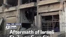 Aftermath of Israeli Strike on Gaza City