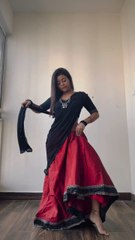 Indian girl in half saree