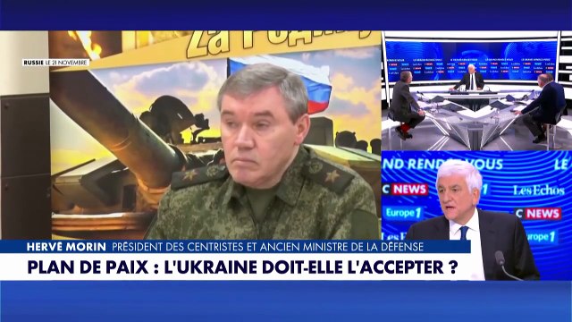 Plan de paix pour la fin de la guerre en Ukraine : «C’est totalement inacceptable (...) pour les Ukrainiens (...) et les Européens», estime Hervé Morin