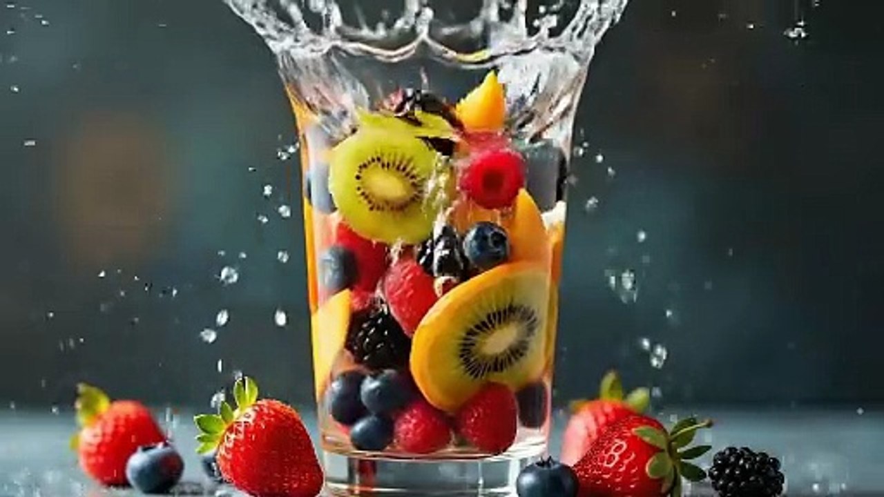 Fruit Glass Splash