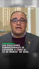 Las elecciones subnacionales se llevarán a cabo el  22 de marzo  de 2026