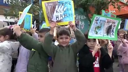 Nilüferli çocuklardan ’gelecek’ için anlamlı yürüyüş