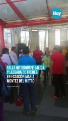 Falla interrumpe salida y llegada de trenes en estación María Montez del Metro