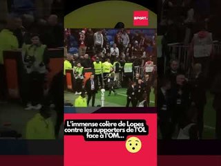 L'immense colère de Lopes contre les supporters de l'OL face à l'OM #sports #shorts #tiktok #funny