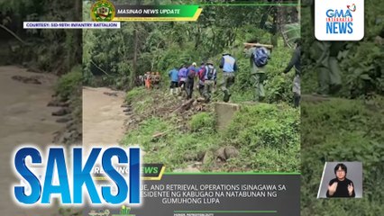 2 lalaki, patay matapos matabunan ng landslide; 1 pang lalaki, nawawala | Saksi