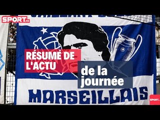 Xavi et Messi, Carlo Ancelotti, Bernard Tapie, Samu Chukwueze, maillot de l’Olympique Lyonnais.