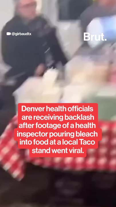 Denver health inspectors pour bleach into ingredients at a local Taco stand.
