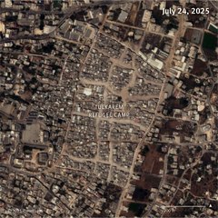 Campamento de refugiados de Tulkarem (Cisjordania), antes y después de la Operación Muro de Hierro