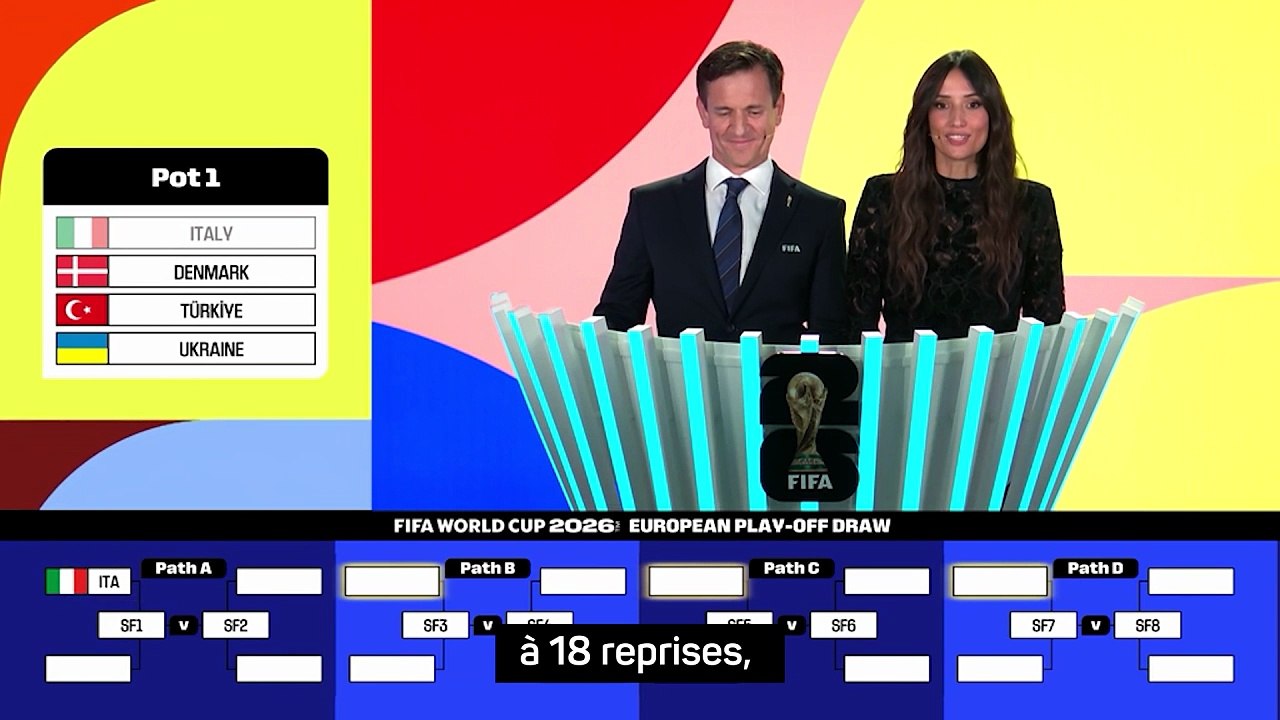 Barrages - L'Italie opposée à l'Irlande du Nord