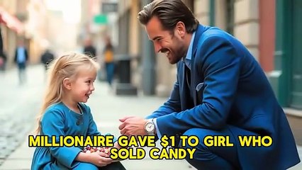 Millionaire Gave $1 to a Candy-Selling Girl — Her Words Made Him Freeze on the Spot